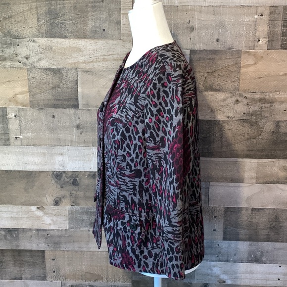Studio Works Button Front Leopard Print Jacket - Picture 5 of 16